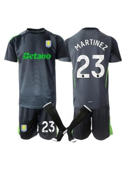 Billige Aston Villa Emiliano Martinez #23 Keeper Hjemmedraktsett Barn 2025-26 Kortermet (+ Korte bukser)